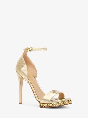 Jordyn Embellished Leather Platform Sandal Product Image