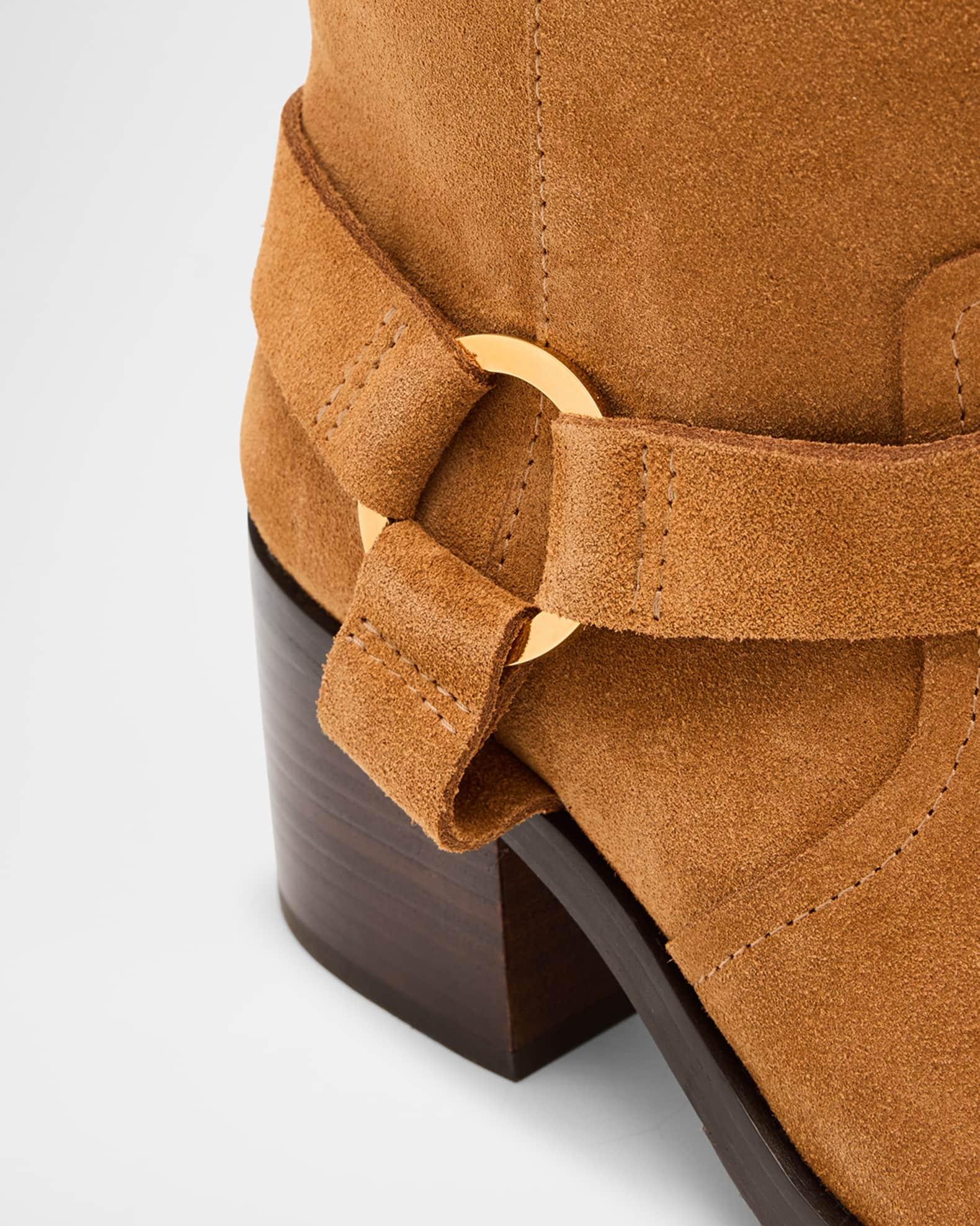 Hailey Suede Harness Moto Booties Product Image