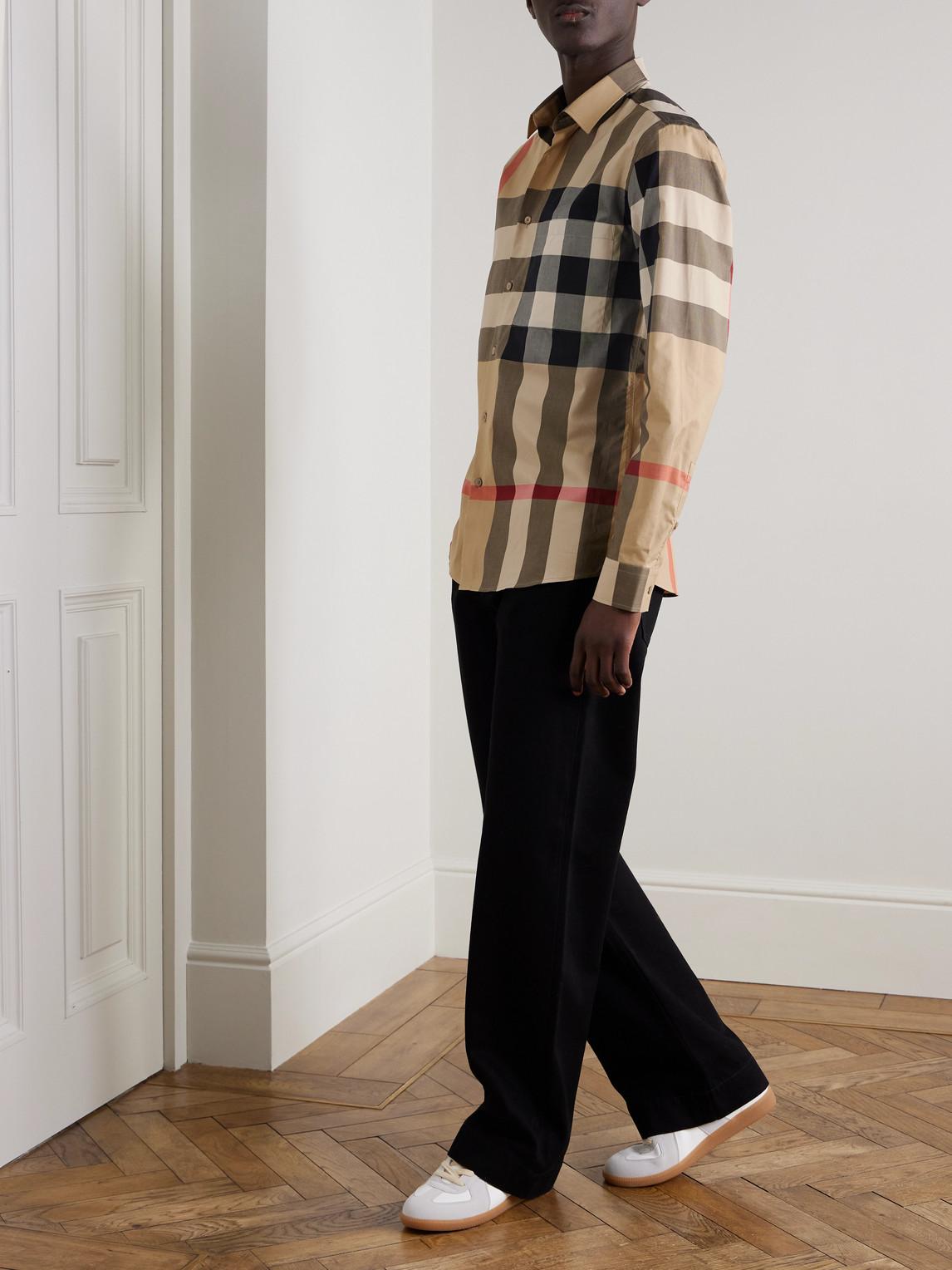 checkered cotton shirt Product Image