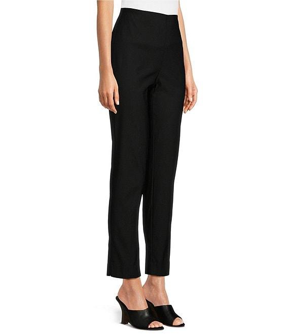 Ali Miles Solid Woven Skinny Leg No Waist Pull-On Ankle Pants Product Image
