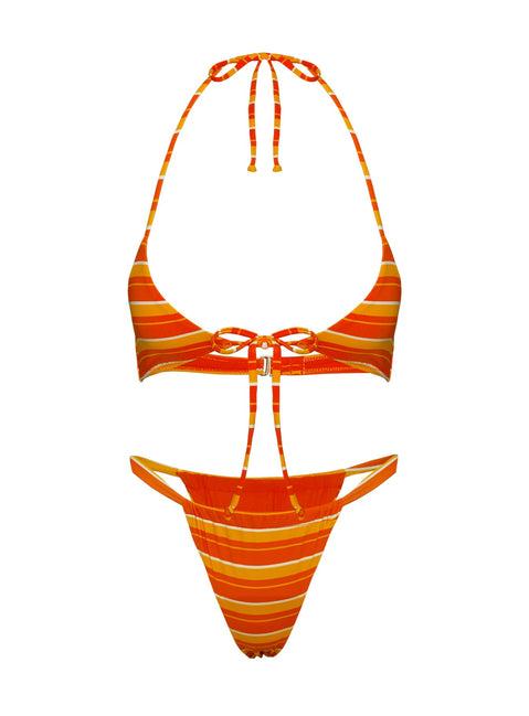 Another Sunny Day Bikini Top Orange Stripe Product Image