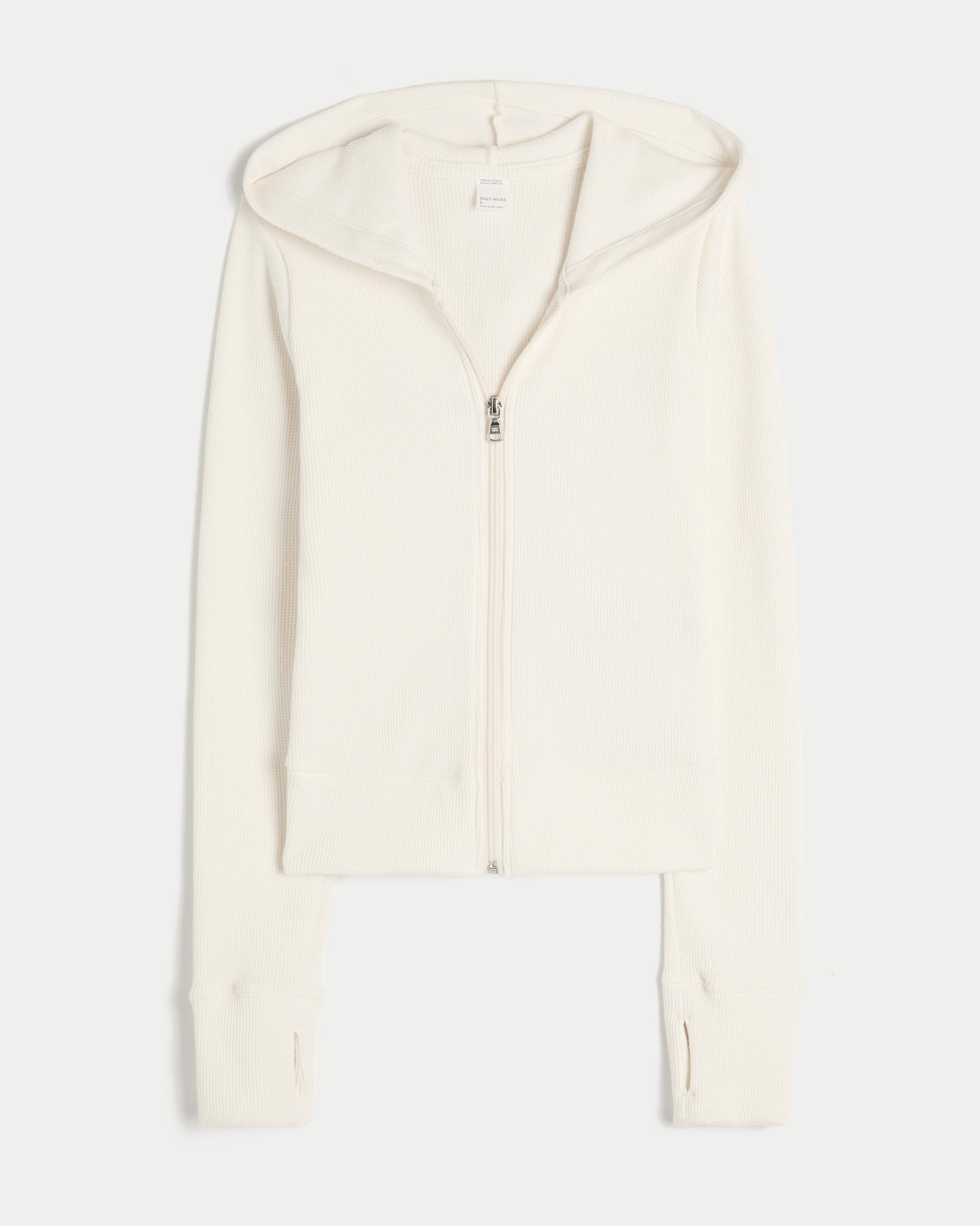 Gilly Hicks Waffle Zip-Up Hoodie Product Image