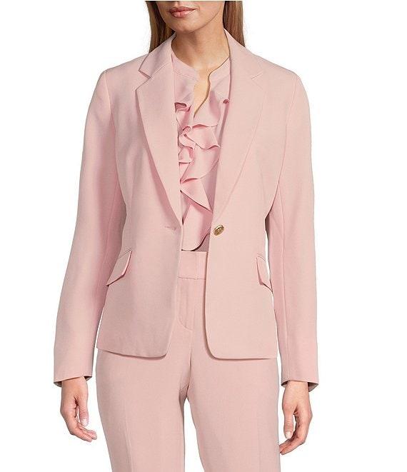 Kasper Notch Collar Crepe Blazer Product Image