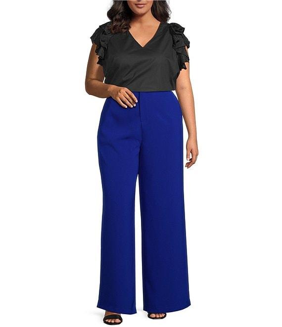 Sugarlips Plus Sleeveless Ruffle Trimmed Woven Top Product Image