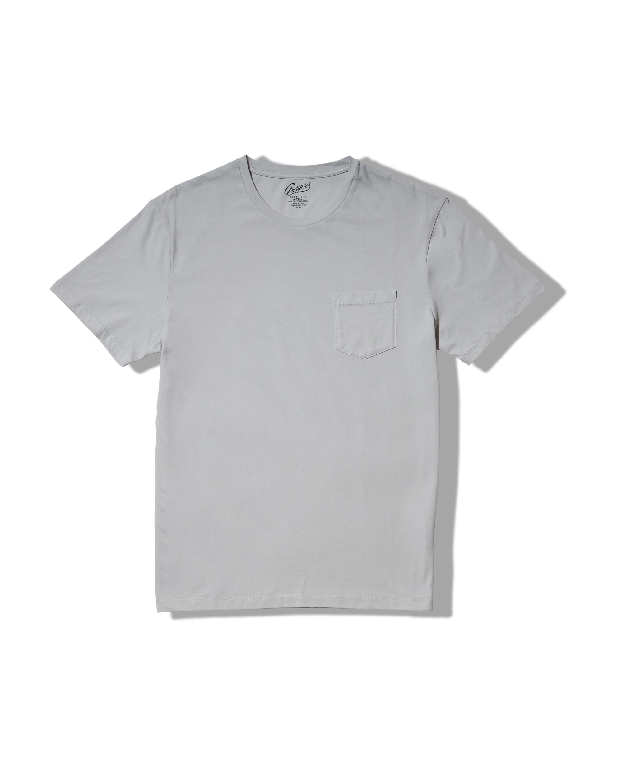 Pima Cotton Pocket Tee - Glacier Gray Product Image