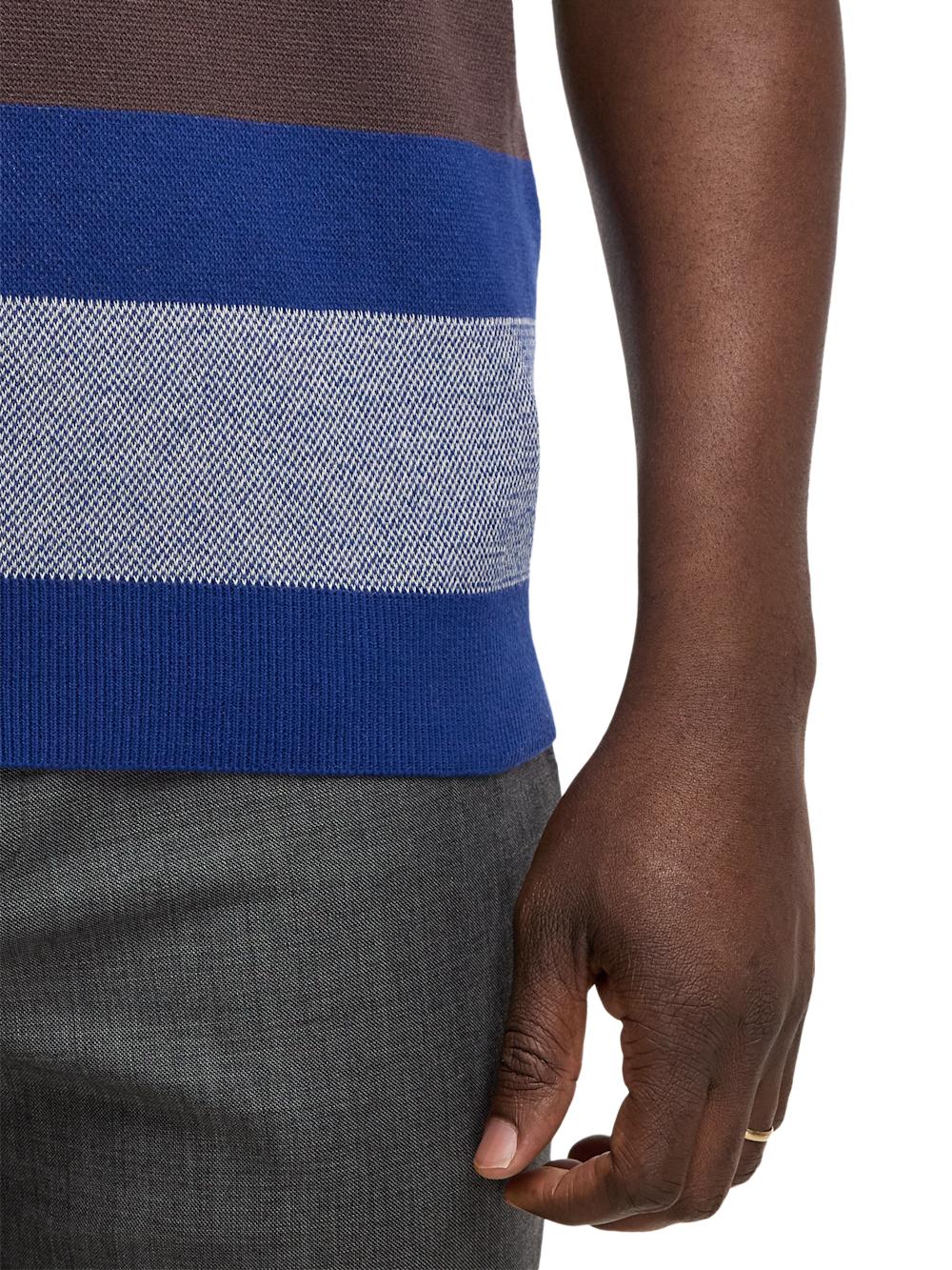 Cotton Button Front Polo - Multi Product Image