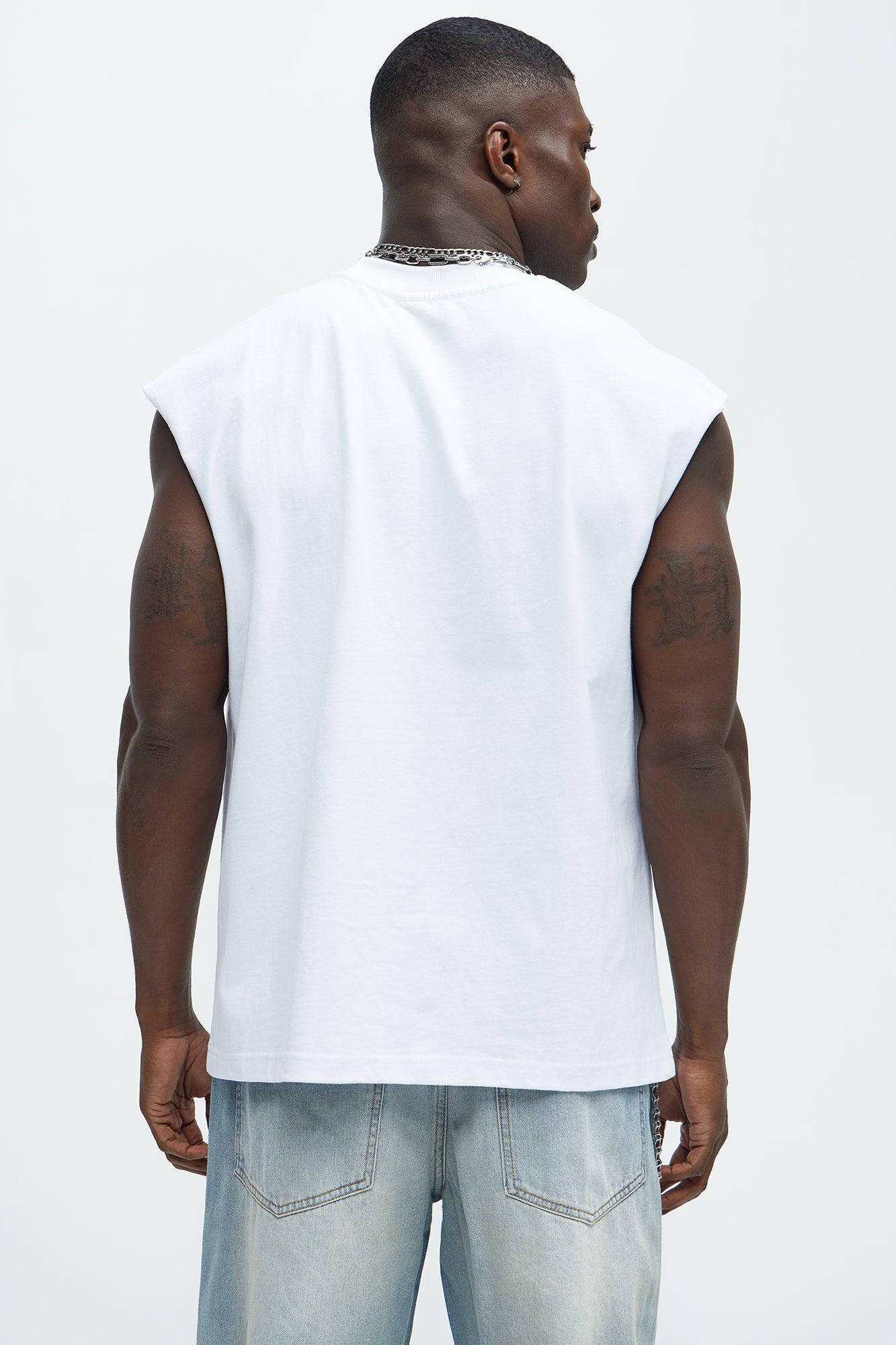 Relaxed Heavyweight Muscle Tee - White Product Image