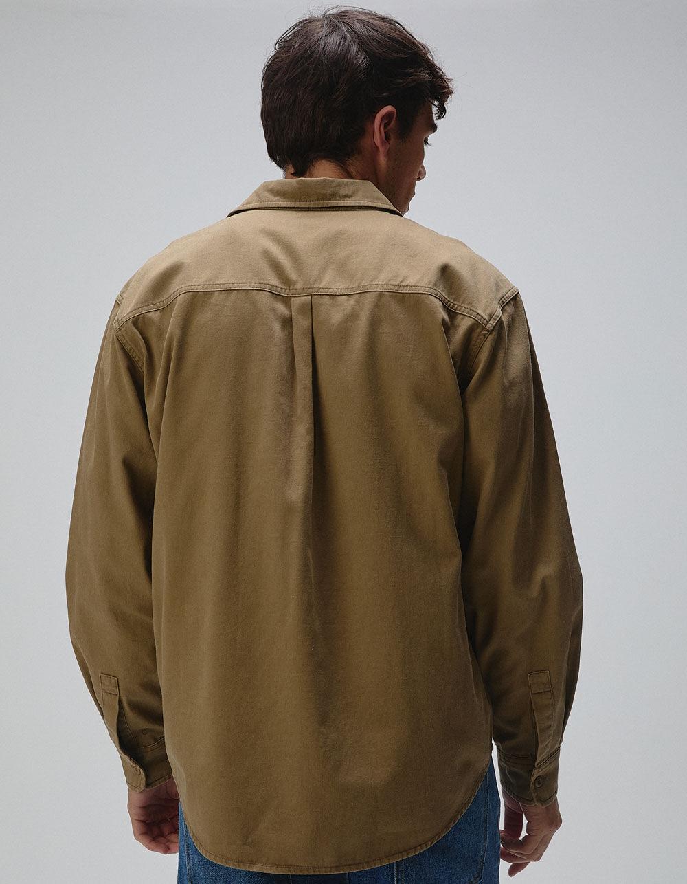 RSQ Mens Oversized Washed Twill Shirt - BLACK Product Image