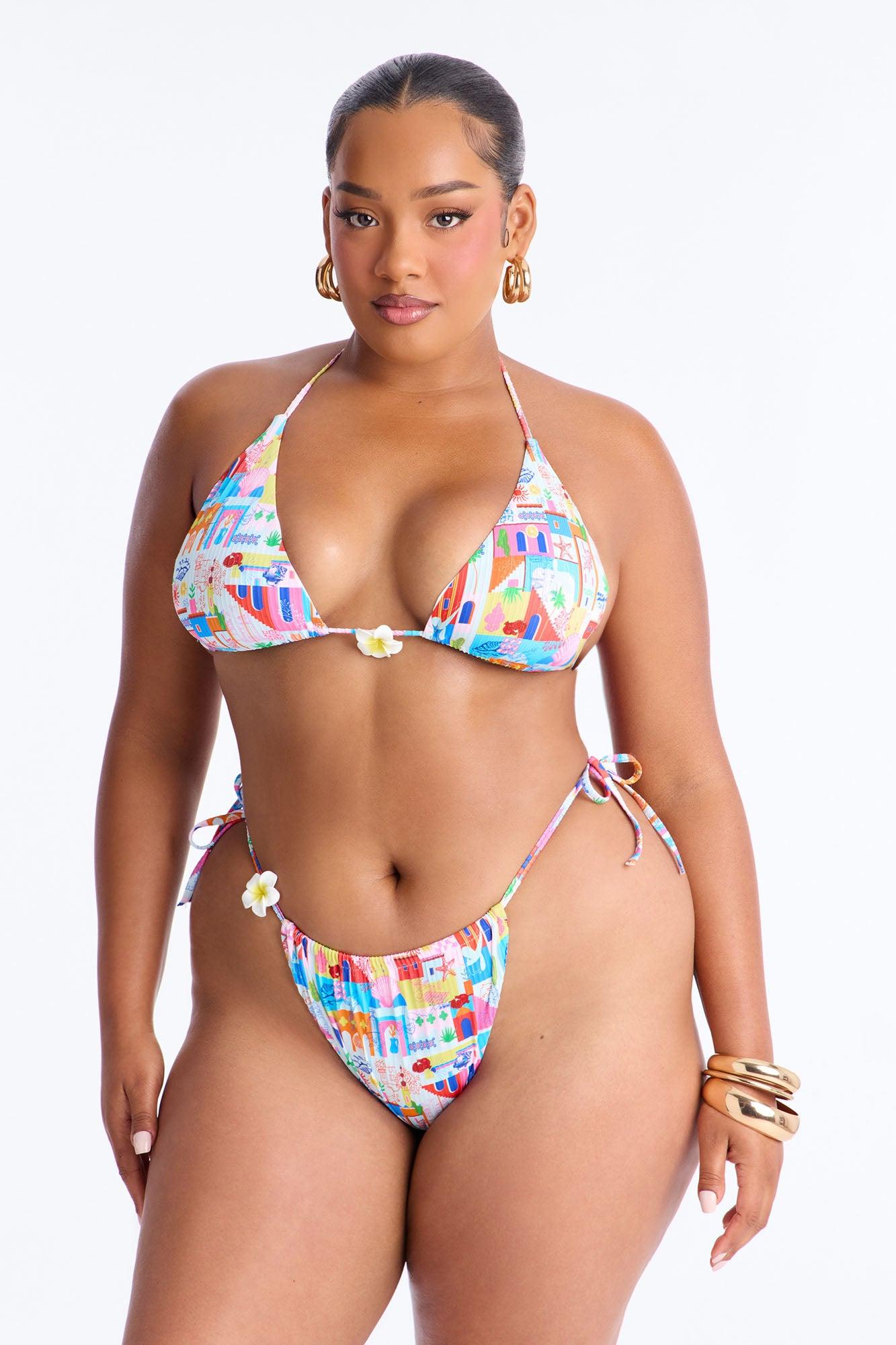Coastal Cutie 3 Piece Bikini & Sarong Set - Multi Color Female Product Image