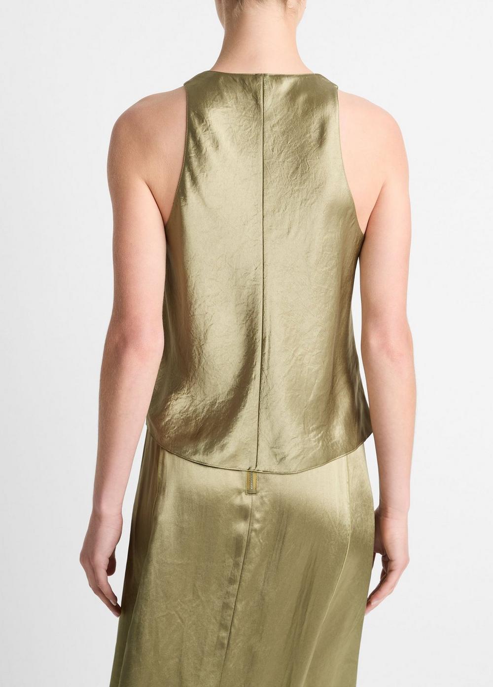 Womens Satin Surplice Tank Product Image