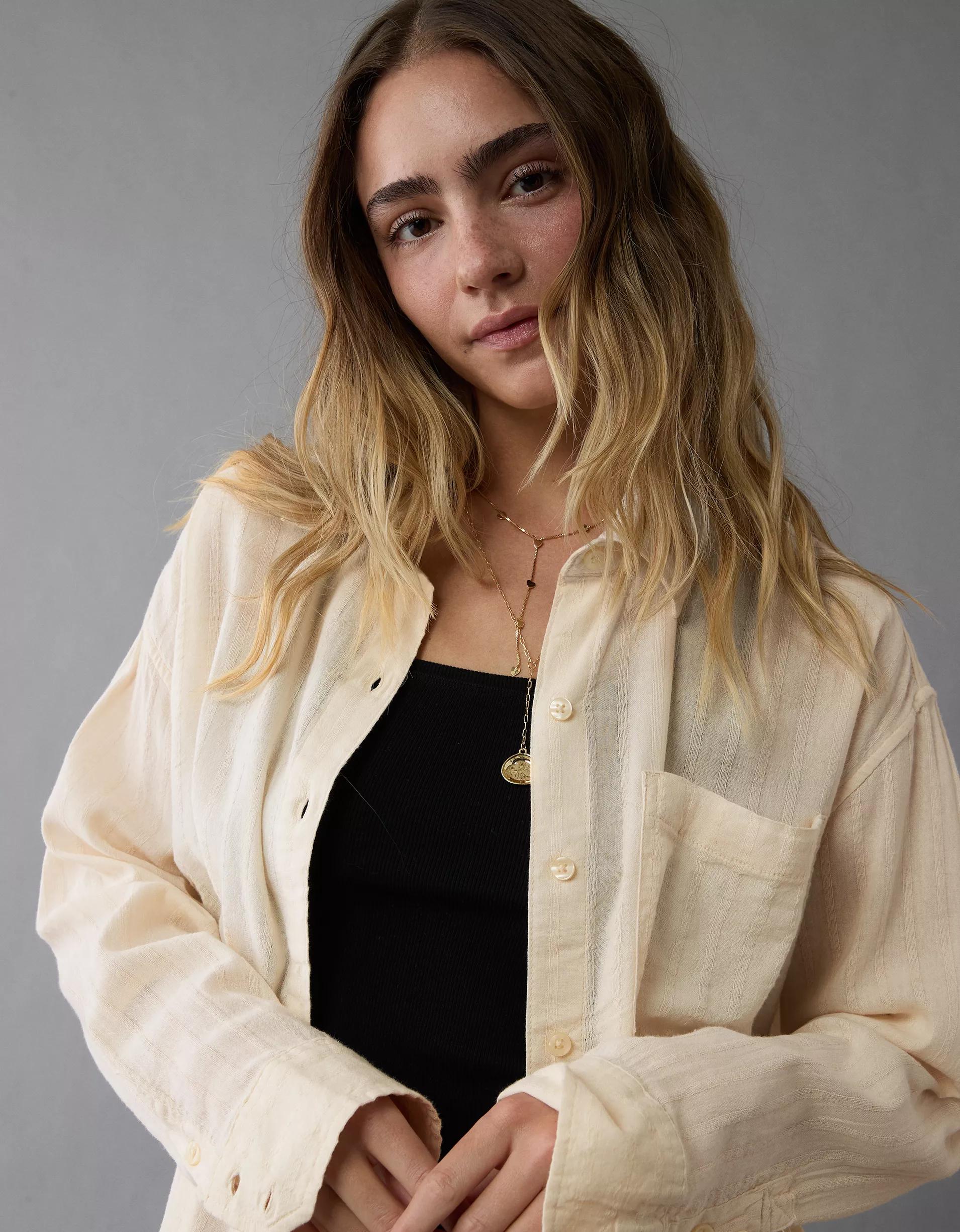 AE Perfect Button-Up Shirt Product Image