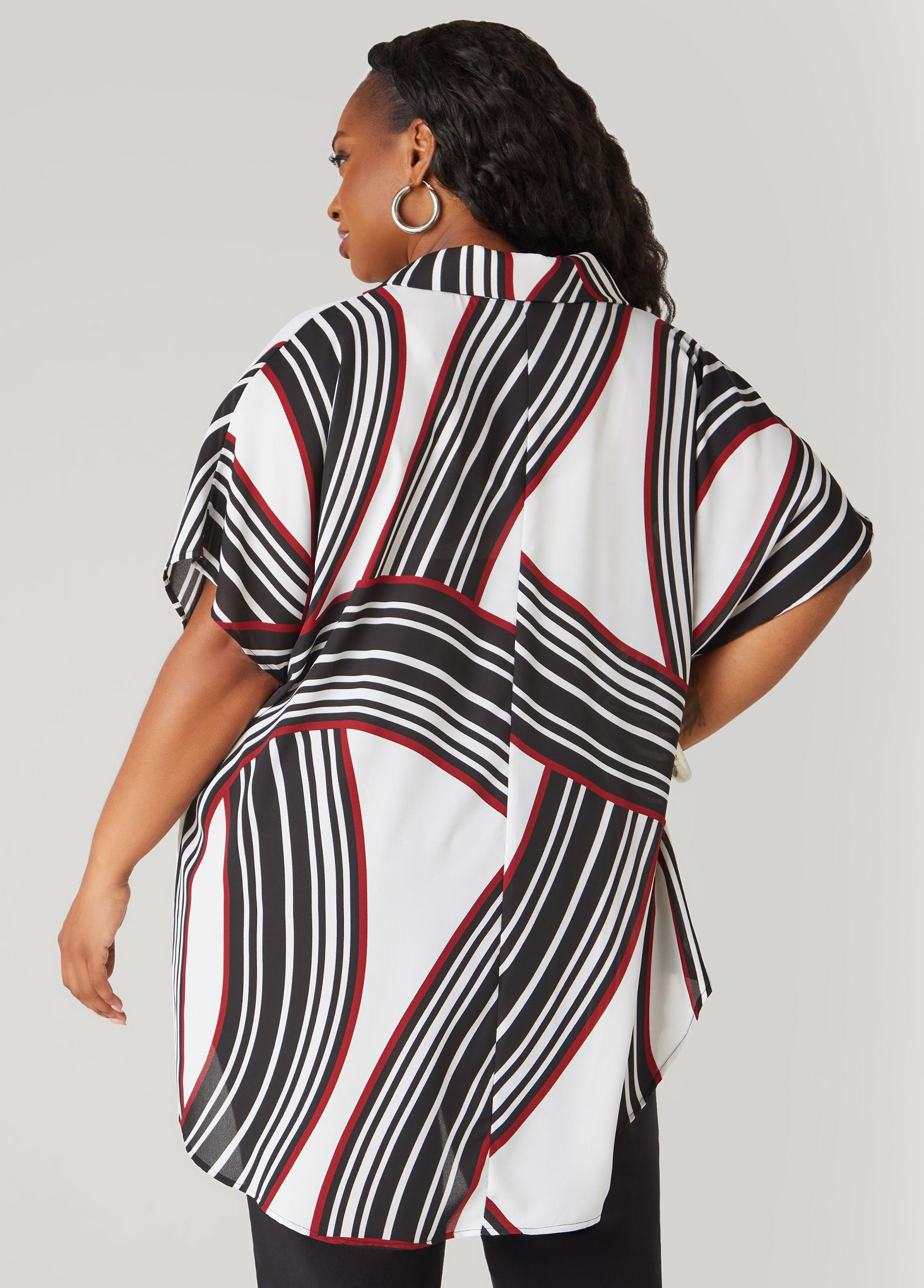 Printed Crepe Hi Low Blouse Product Image