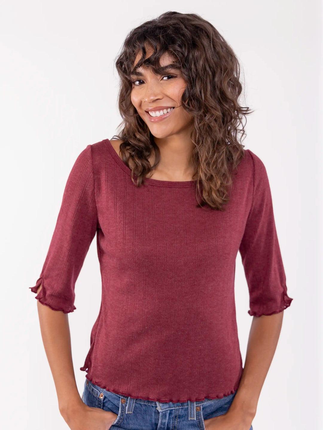 Leah Pointelle Top Product Image