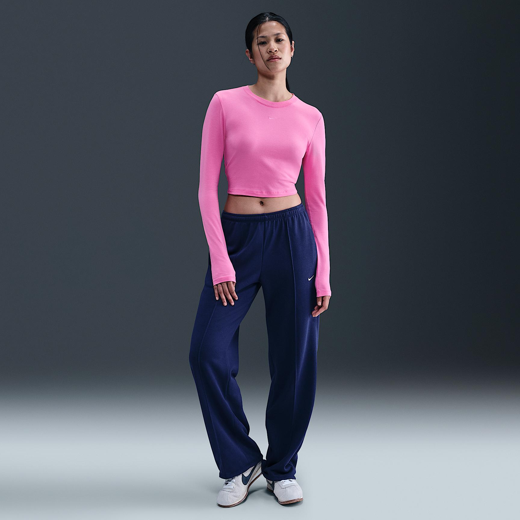 Nike Sportswear Chill Knit Women's Slim Long-Sleeve Cropped Top Product Image