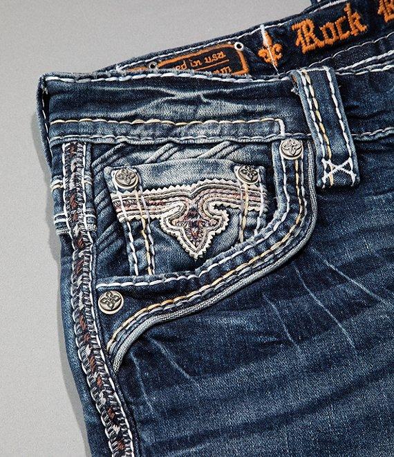 Rock Revival Jared Fleur-De-Lis-Pocketed Bootcut Jeans Product Image
