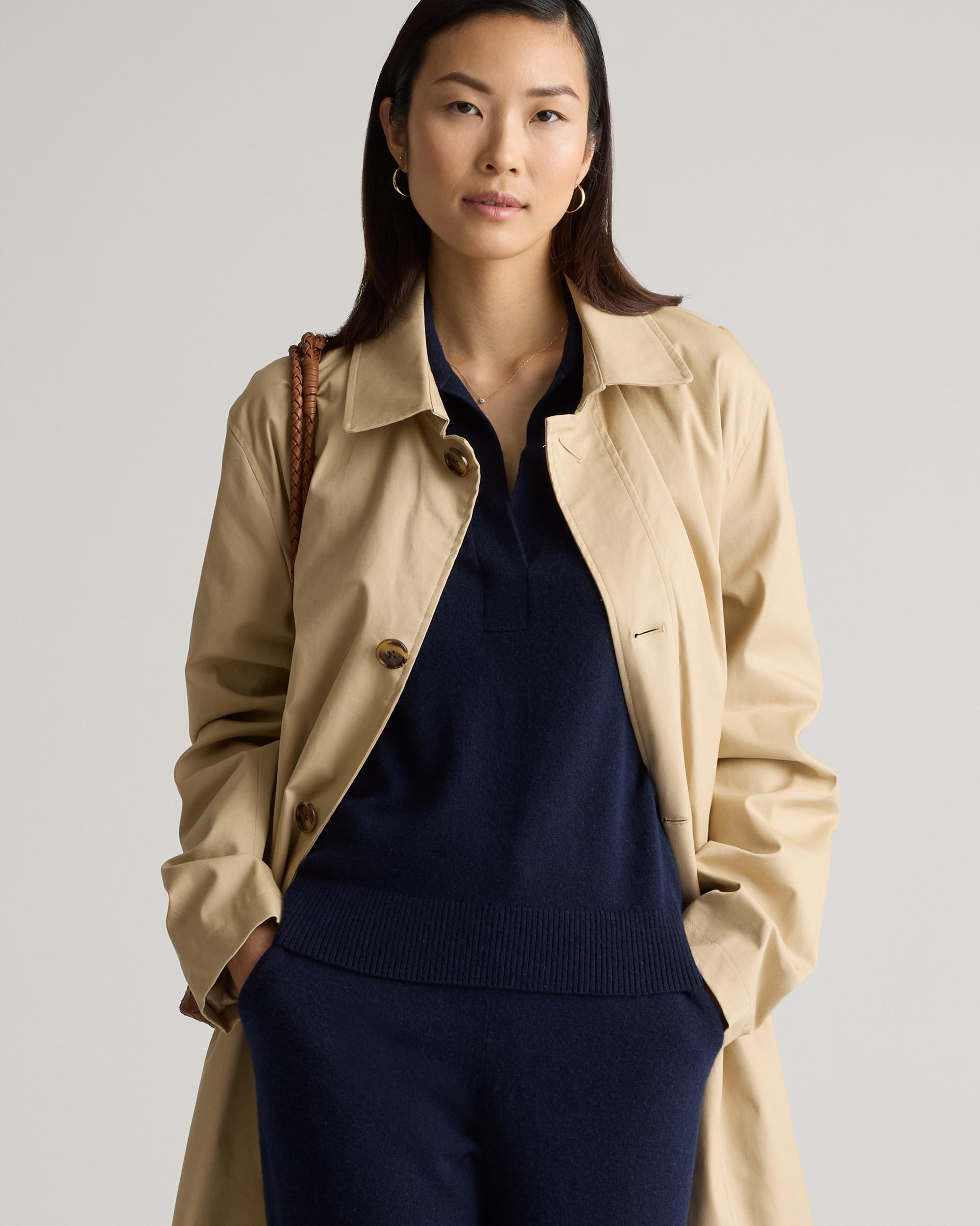 Quince | Women's Mongolian Cashmere Polo Sweater Size XL Product Image