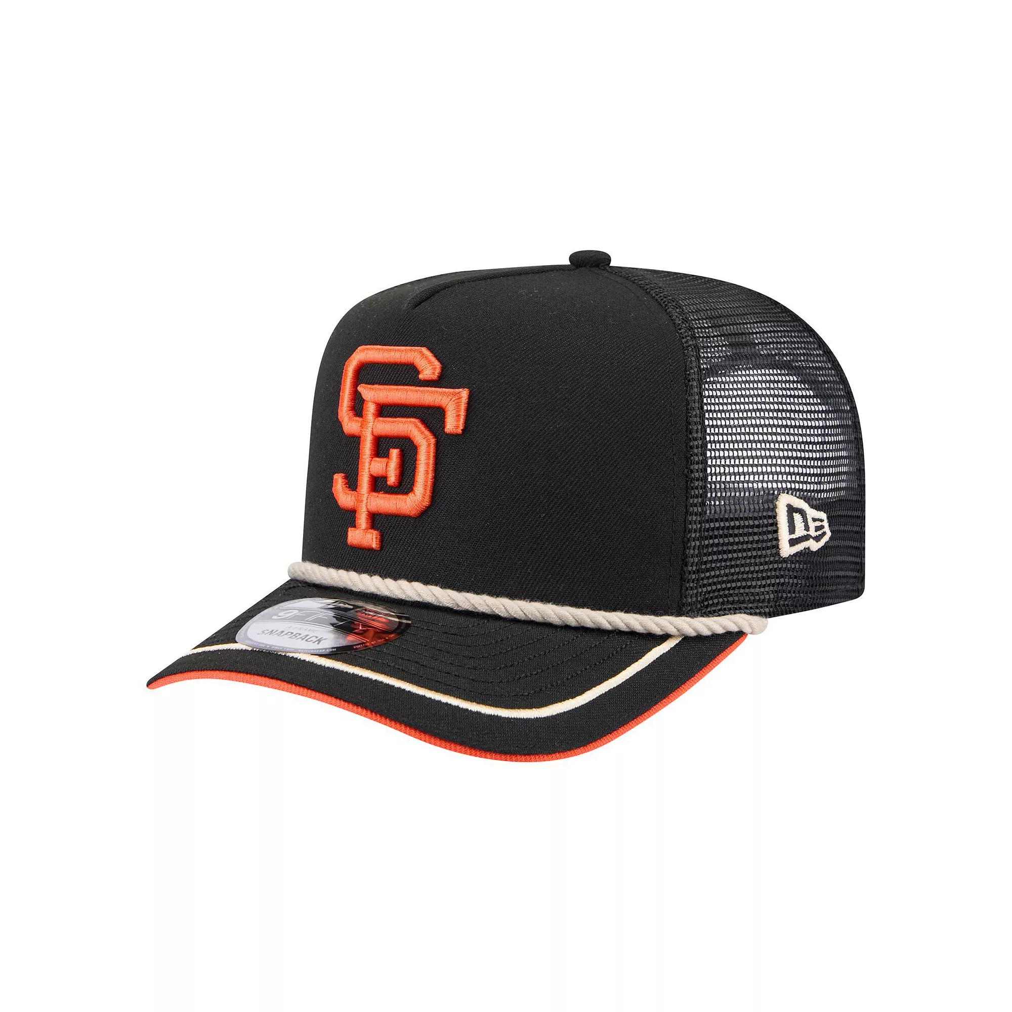 Mens New Era San Francisco Giants Vintage Rope Trucker A-Frame 9FIFTY Adjustable Hat Product Image