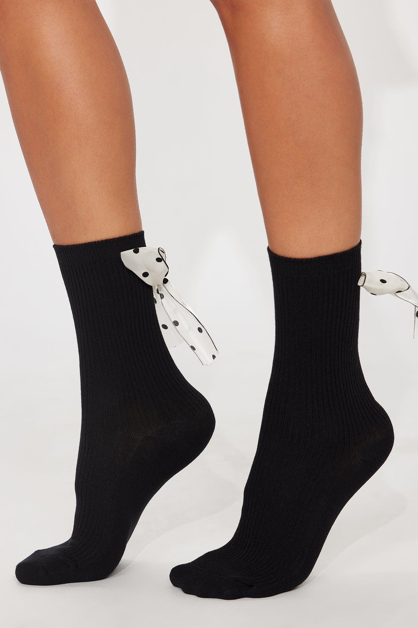 Book Smart Girly 2 Pack Socks - Grey/Black Female Product Image