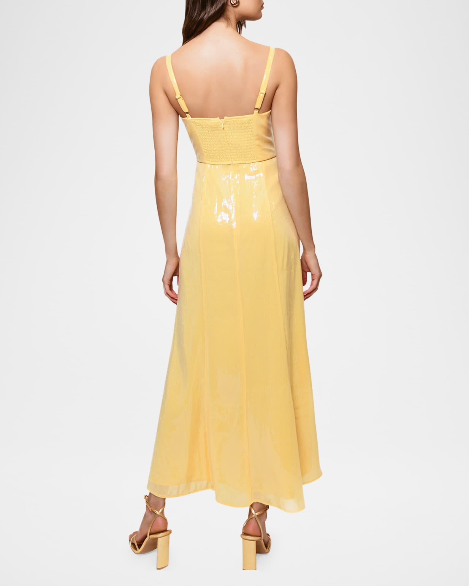 Mikayla Sleeveless Side-Slit Sequin Midi Dress Product Image