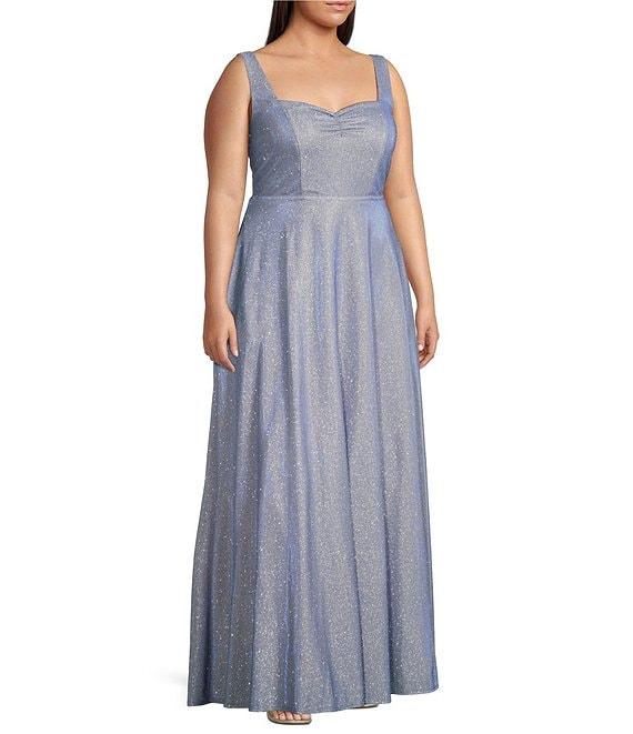 City Vibe Plus Sweetheart Neck Cinched Bodice Ballgown Product Image