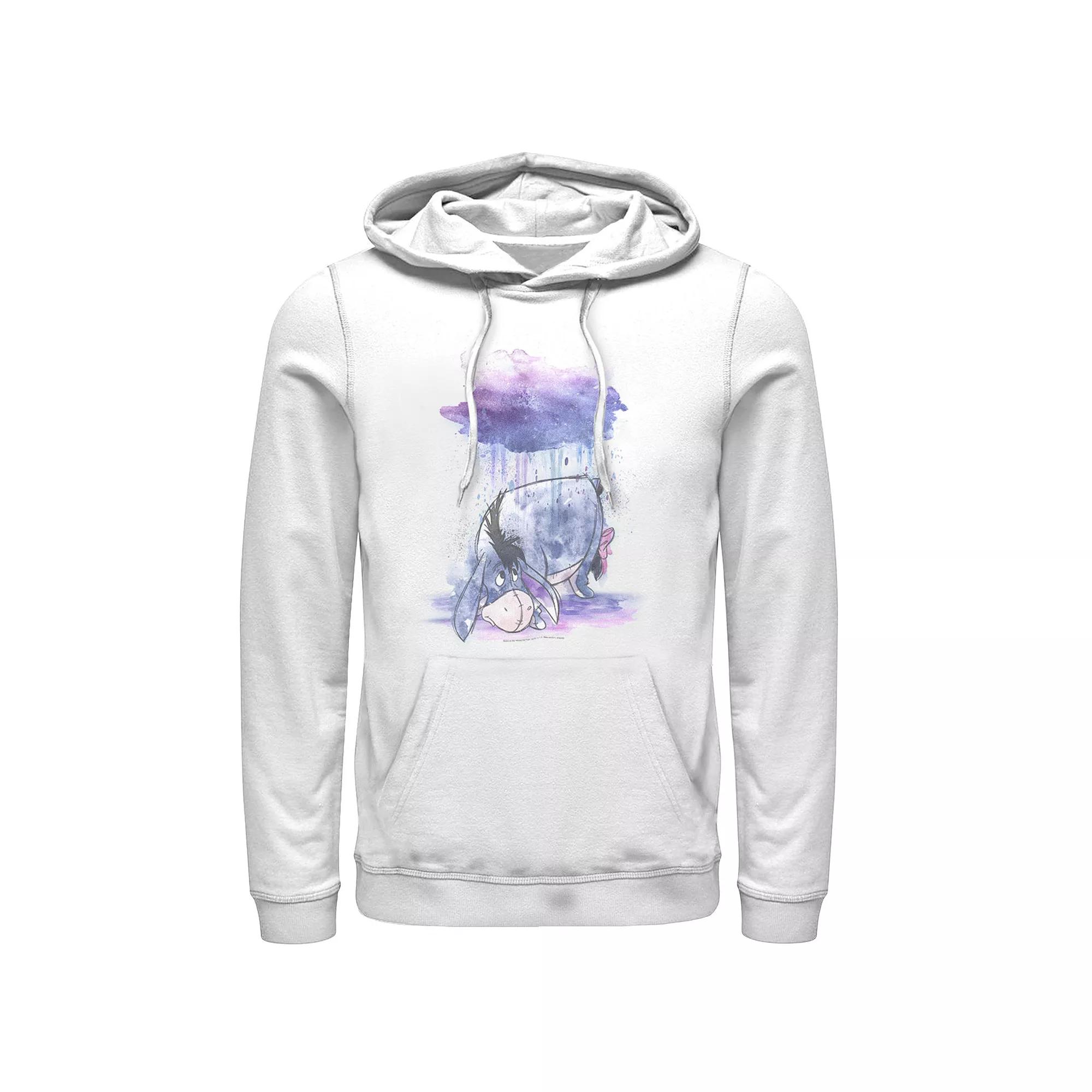 Disney's Winnie The Pooh Eeyore Men's Watercolor Rain Cloud Hoodie,  Product Image