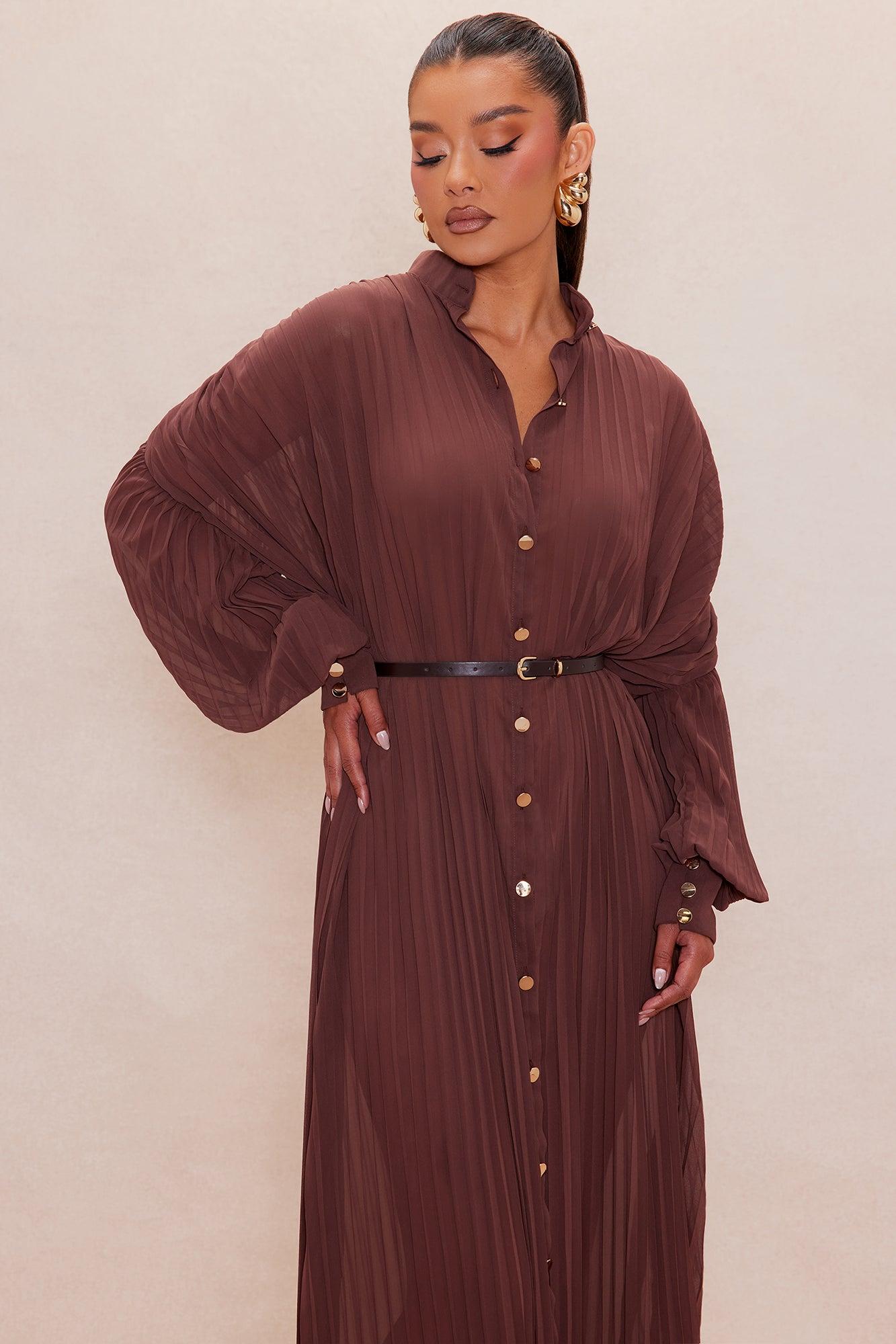 Marrisa Chiffon Maxi Dress - Brown Female Product Image