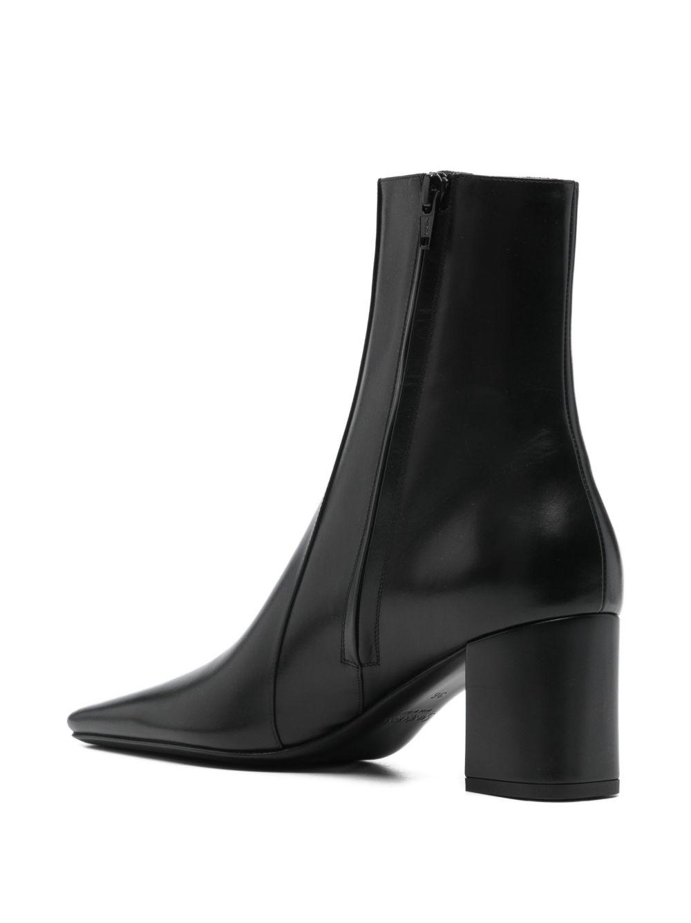 SAINT LAURENT Rainer 75 Patent Leather Ankle Boots In Black Product Image