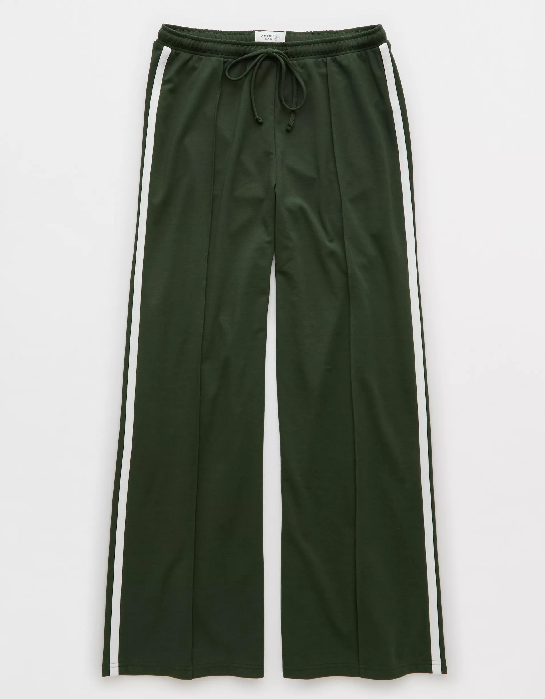 AE Stretch High-Waisted Wide-Leg Track Pant Product Image