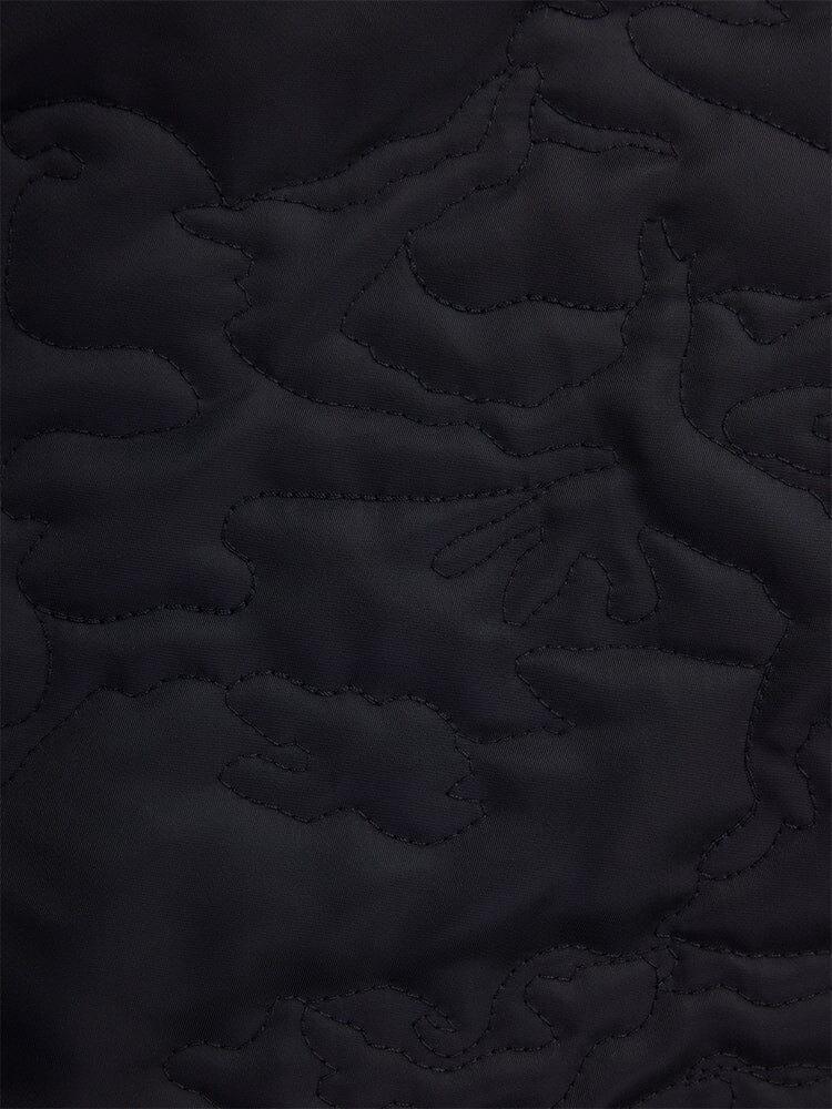 WOMEN'S CAMO QUILTED BELTED MA-1 BOMBER JACKET Product Image