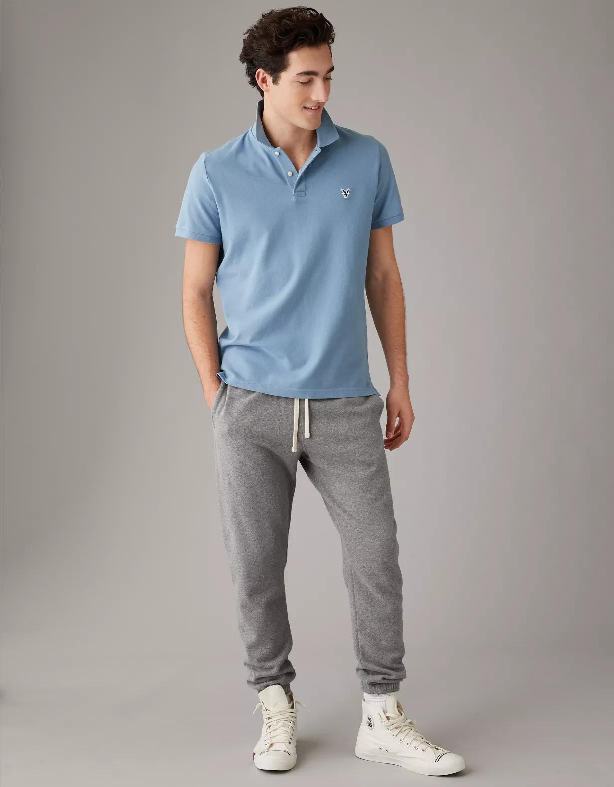 AE Lived-In Slim Fit Pique Polo Shirt Product Image