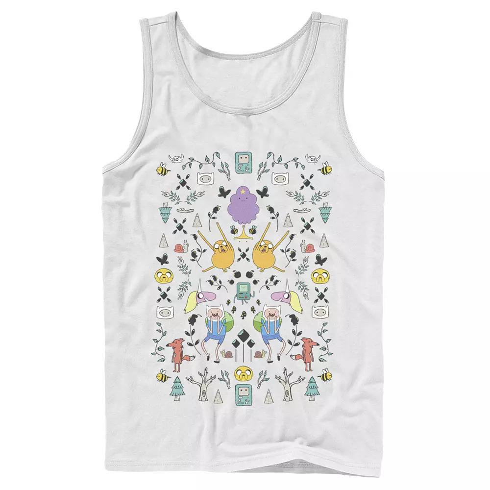 Men's Adventure Time Character Icon Collage Tank Top,  Product Image