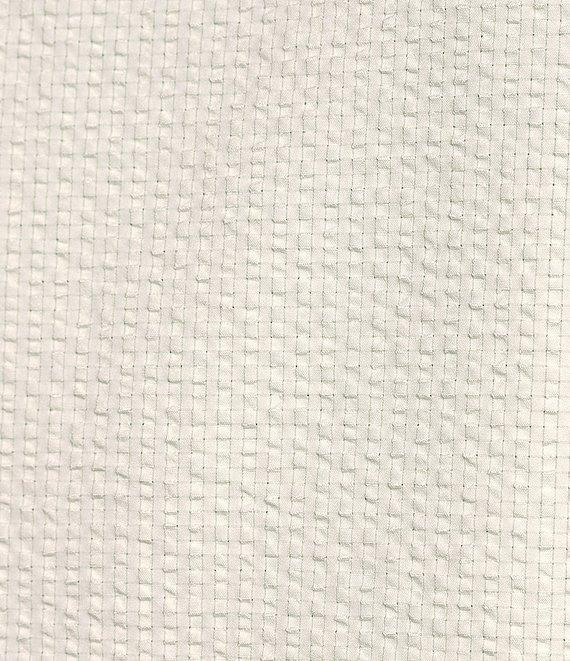 Murano Shape of Water Collection Slim Fit Pieced Seersucker Short Sleeve Woven Shirt Product Image