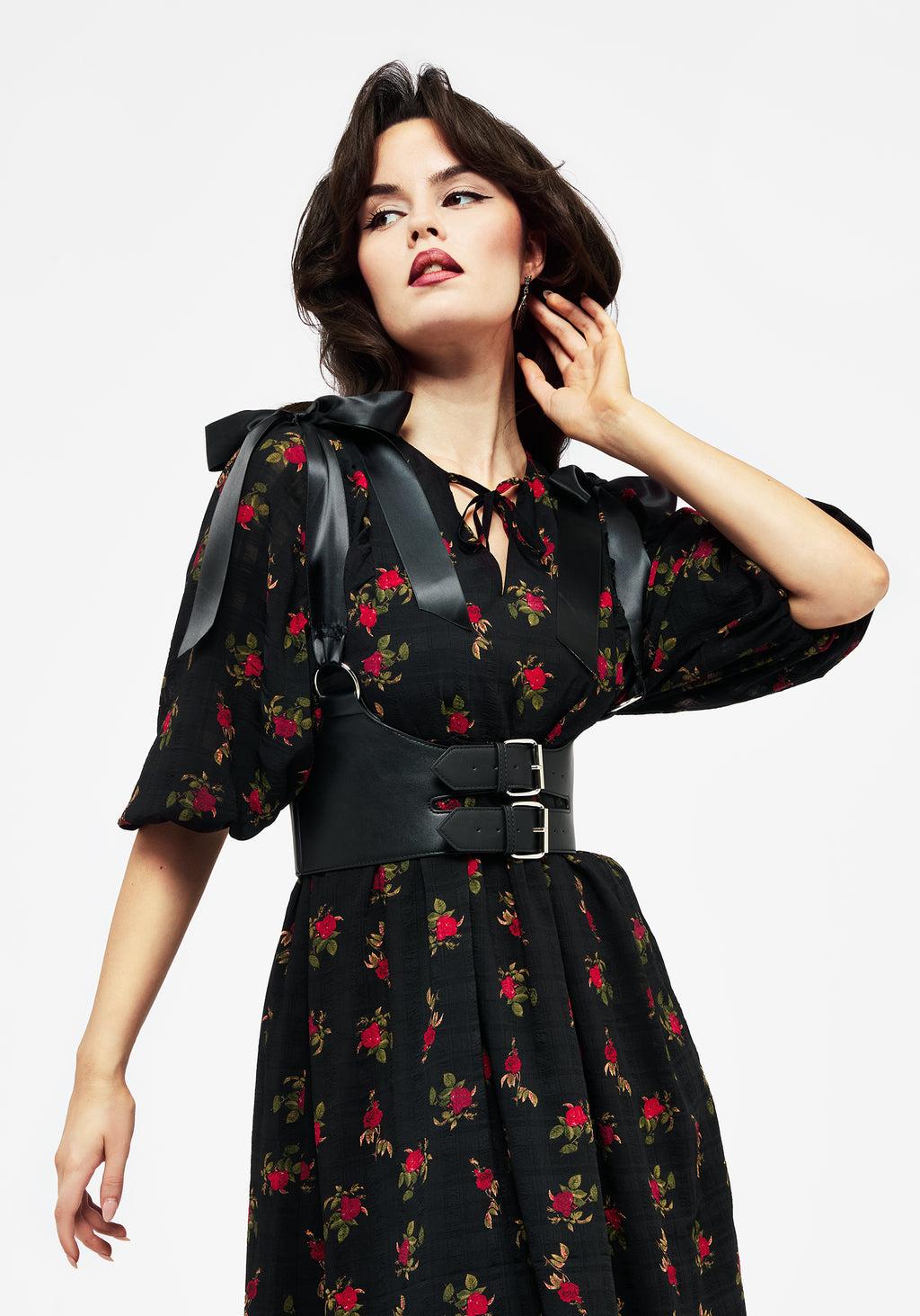 Darcey Floral Print Chiffon Midaxi Dress Product Image