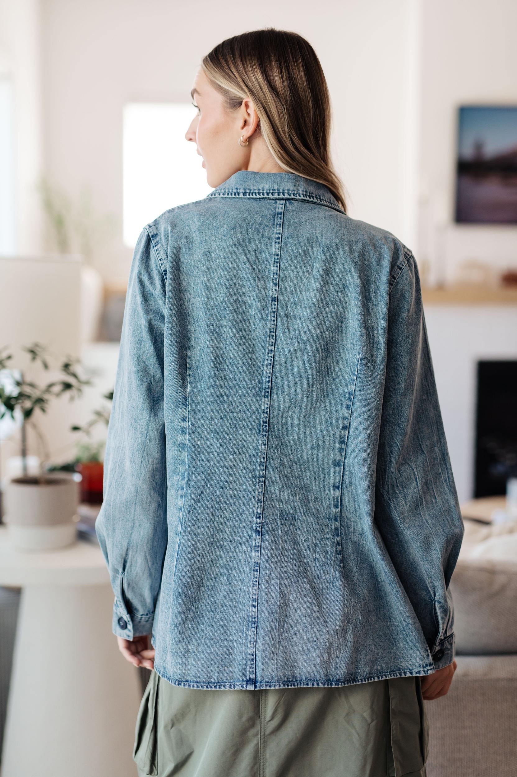 Business Brunch Denim Blazer - ONLINE EXCLUSIVE! Product Image