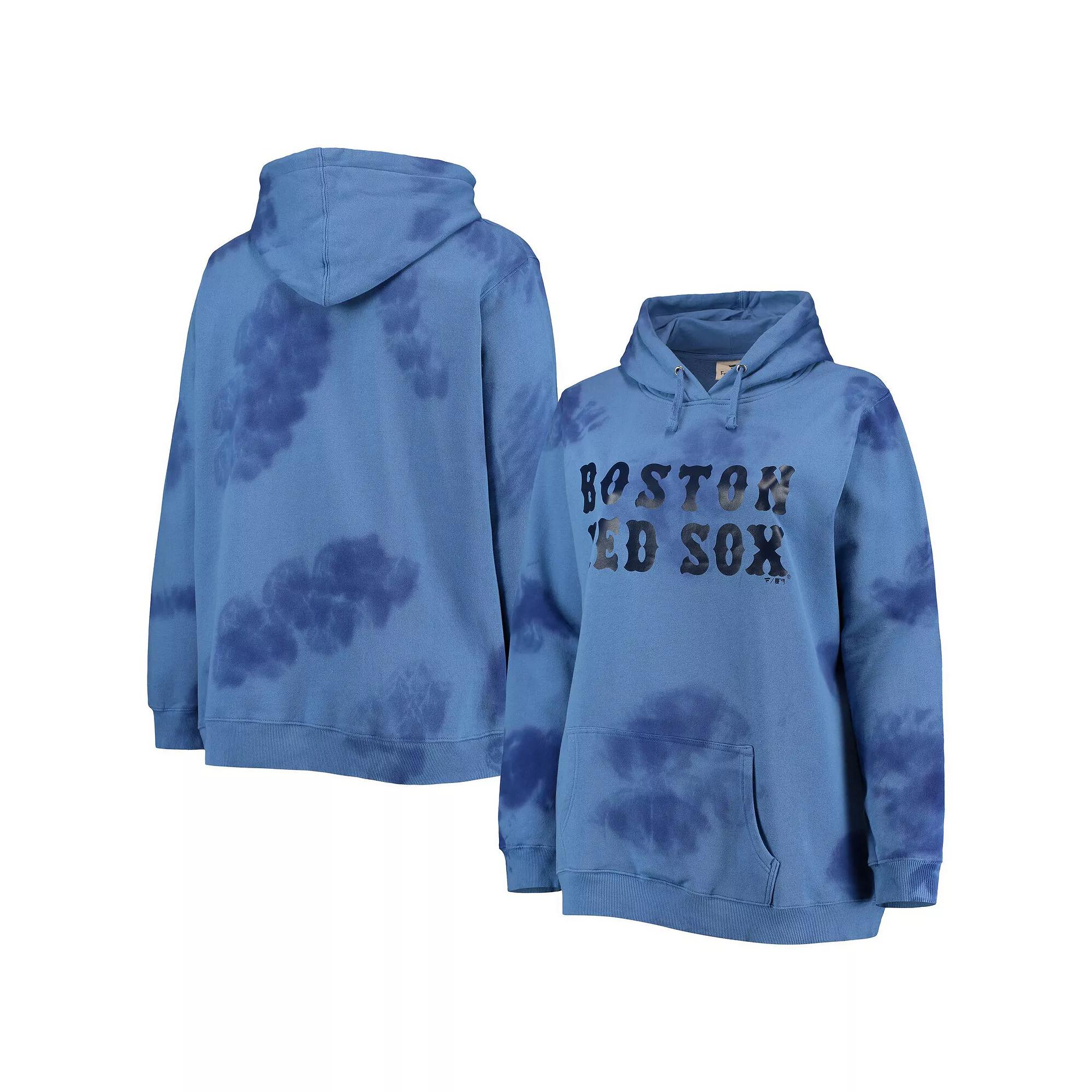 Women's Navy Boston Red Sox Plus Size Cloud Pullover Hoodie, Size: 1XL, Blue Product Image