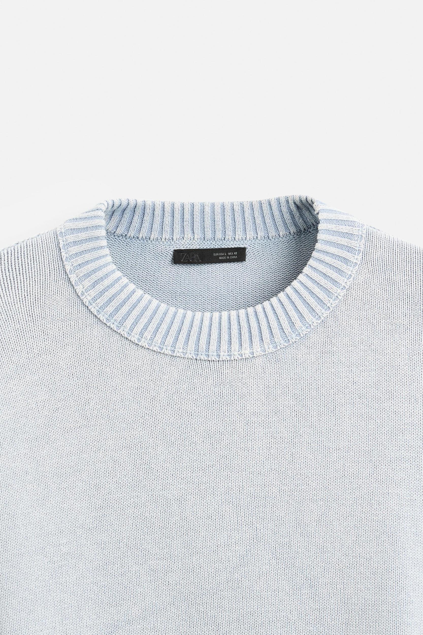 WASHED REVERSE EFFECT SWEATER Product Image