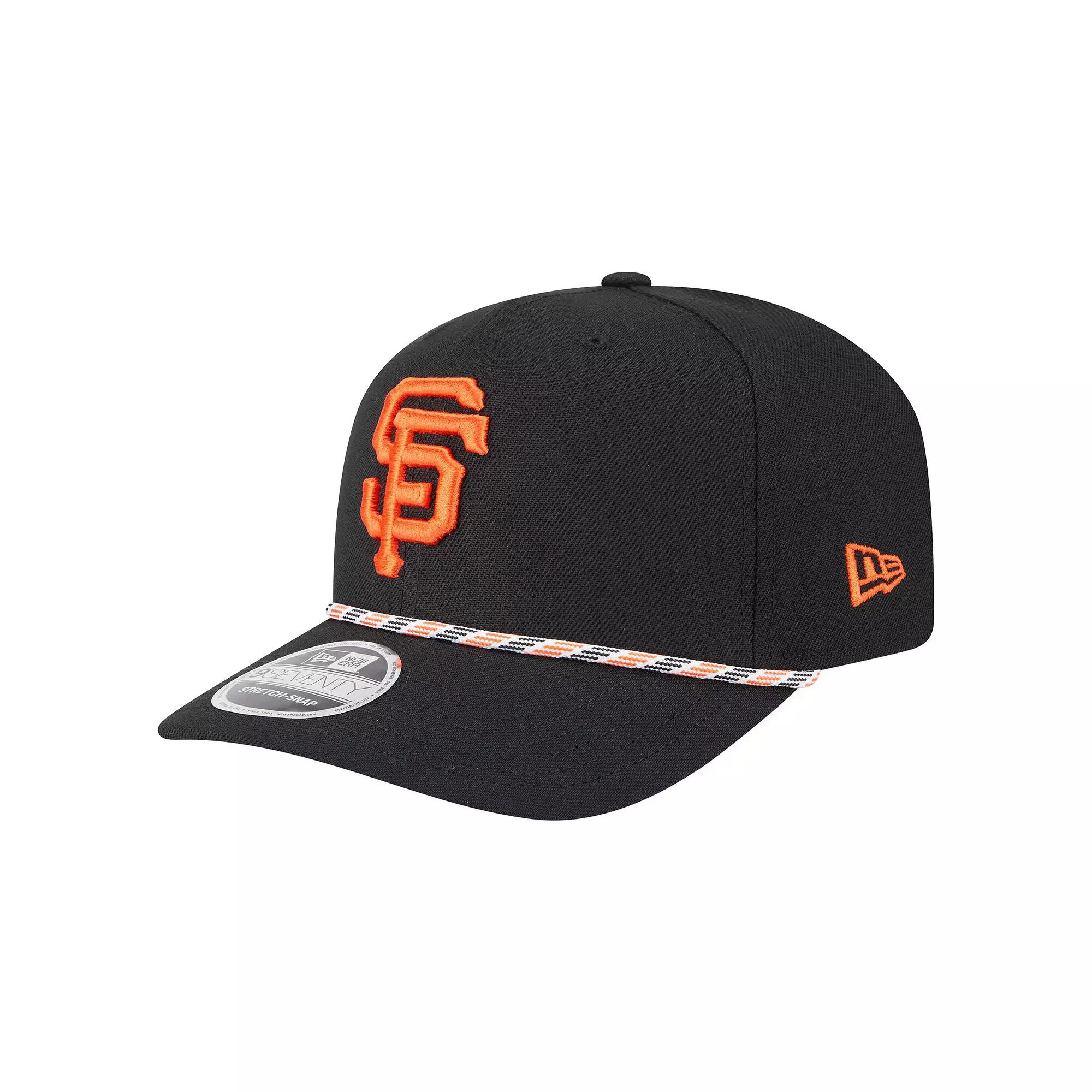 Men's New Era Black San Francisco Giants Multi-Rope 9SEVENTY Stretch-Snap Hat Product Image