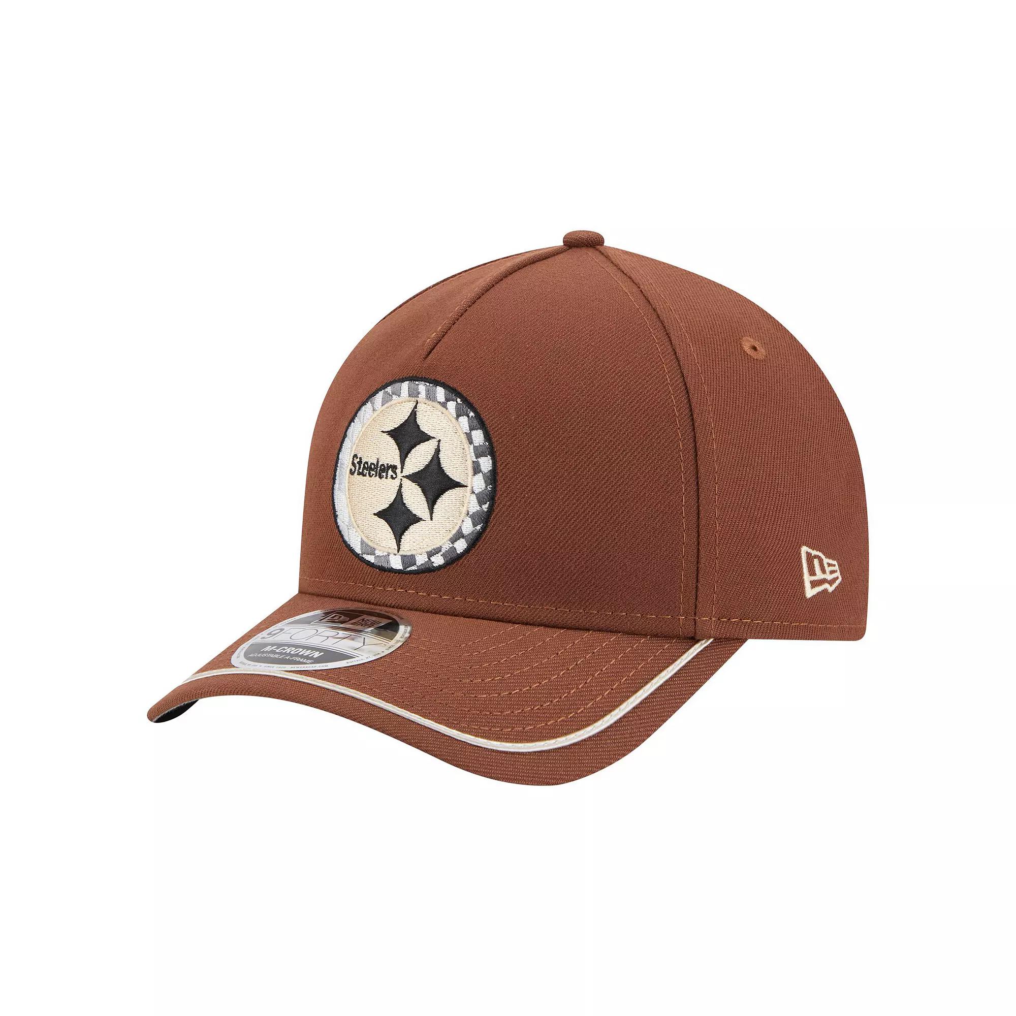 Men's New Era  Brown Pittsburgh Steelers Motorsport 9FORTY Adjustable Hat Product Image