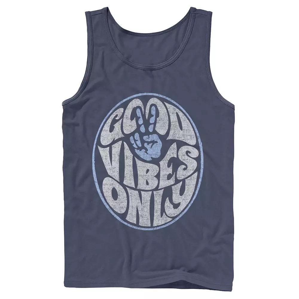 Men's Fifth Sun Good Vibes Only Text Tank Top,  Product Image