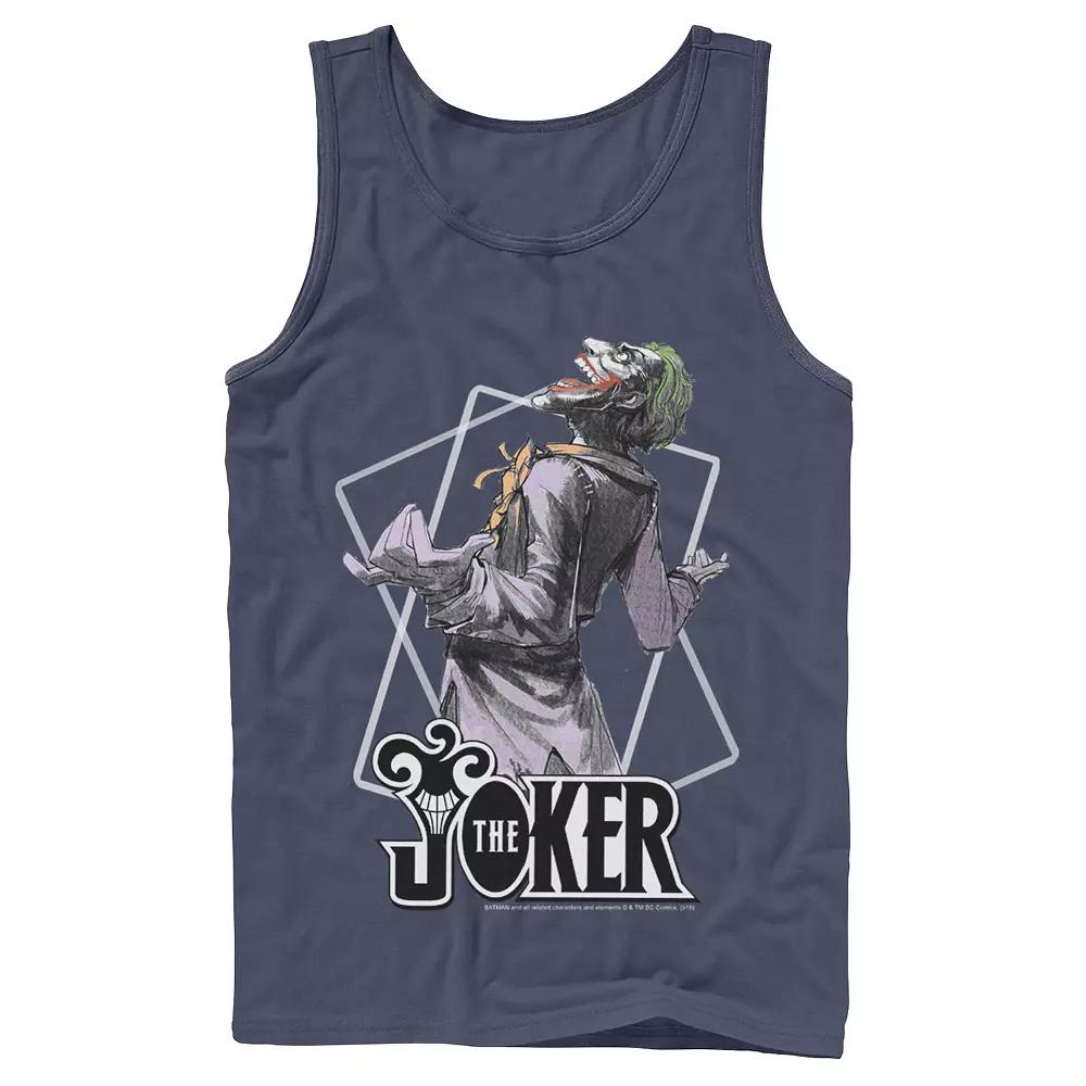 Men's DC Comics The Joker Card Outline Tank Top,  Product Image