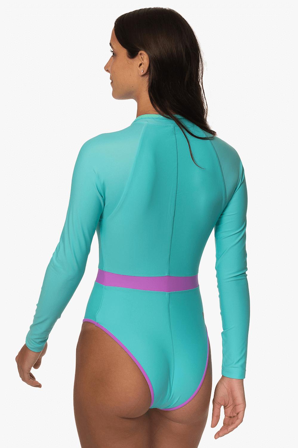 Nazare Long Sleeve Zip-Up Surf One Piece - Manifest Female Product Image