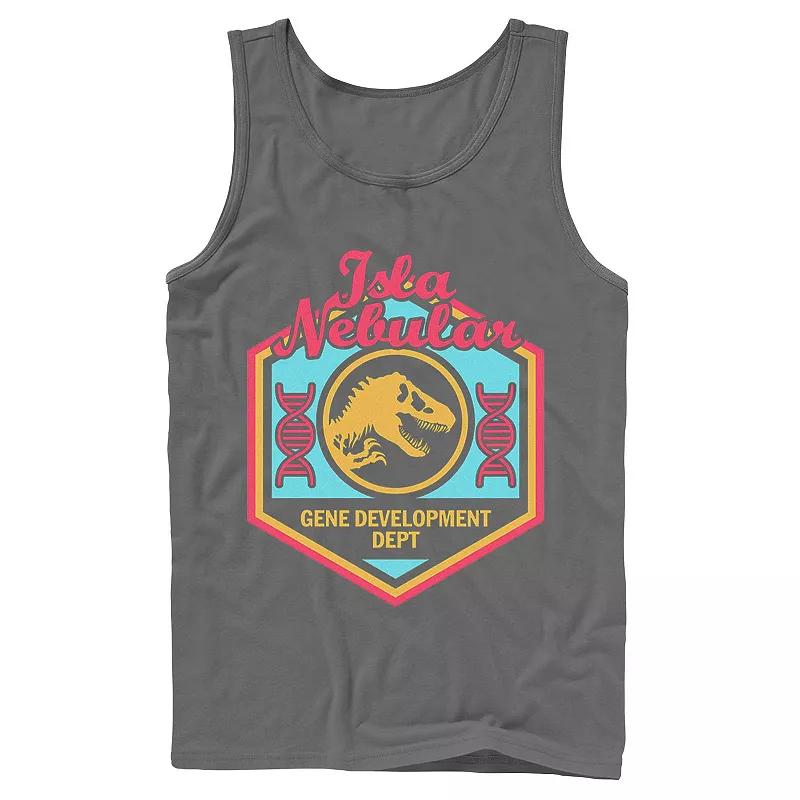 Men's Jurassic World Isla Nebular Gene Dept. Badge Tank Top,  Product Image