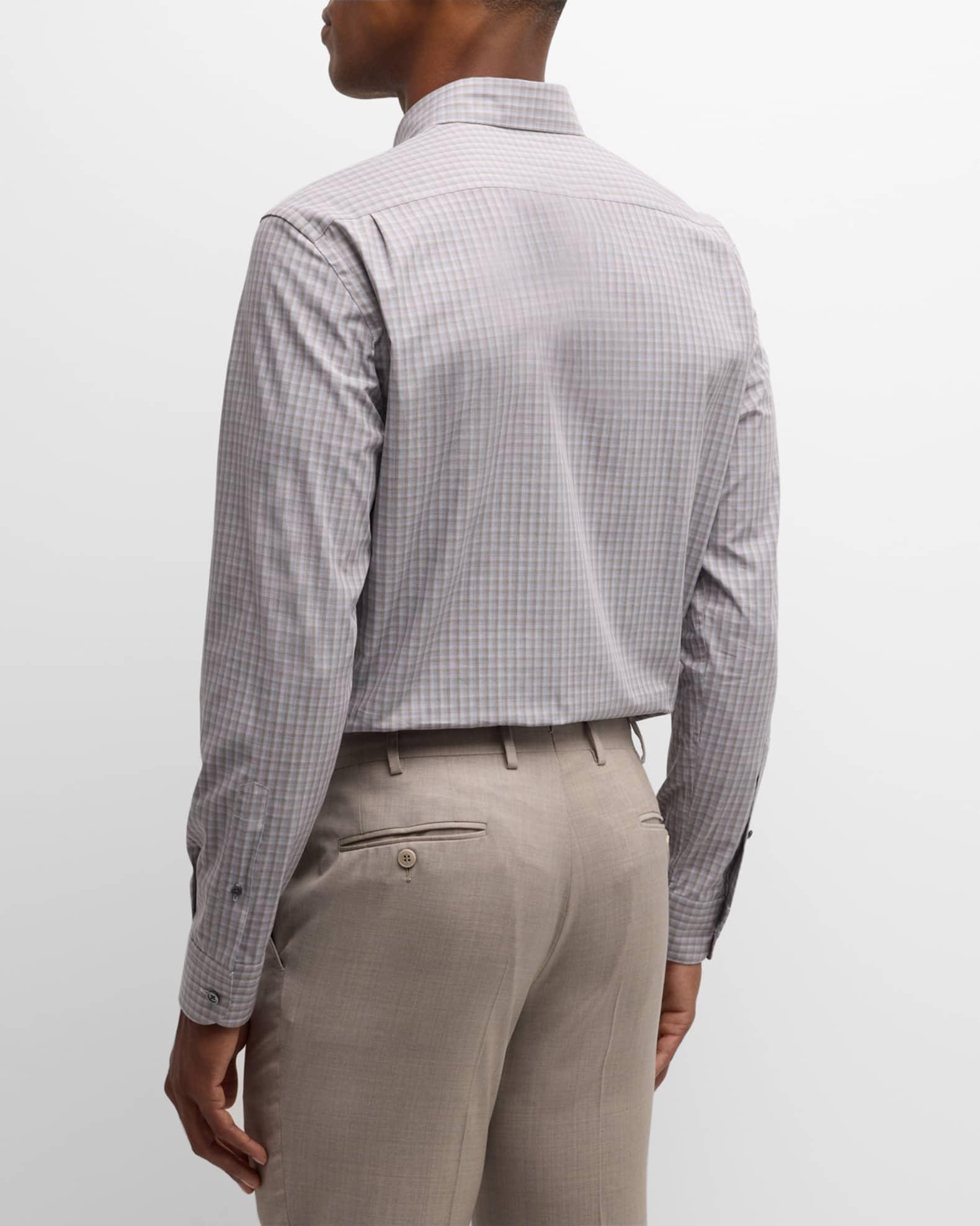 Men's Centoquaranta Melange Cotton Sport Shirt Product Image