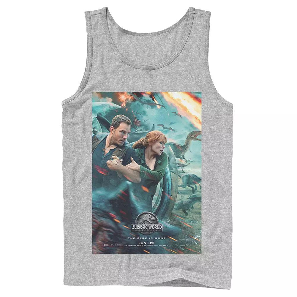 Men's Jurassic World Two Owen Claire Movie Poster Tank Top,  Product Image