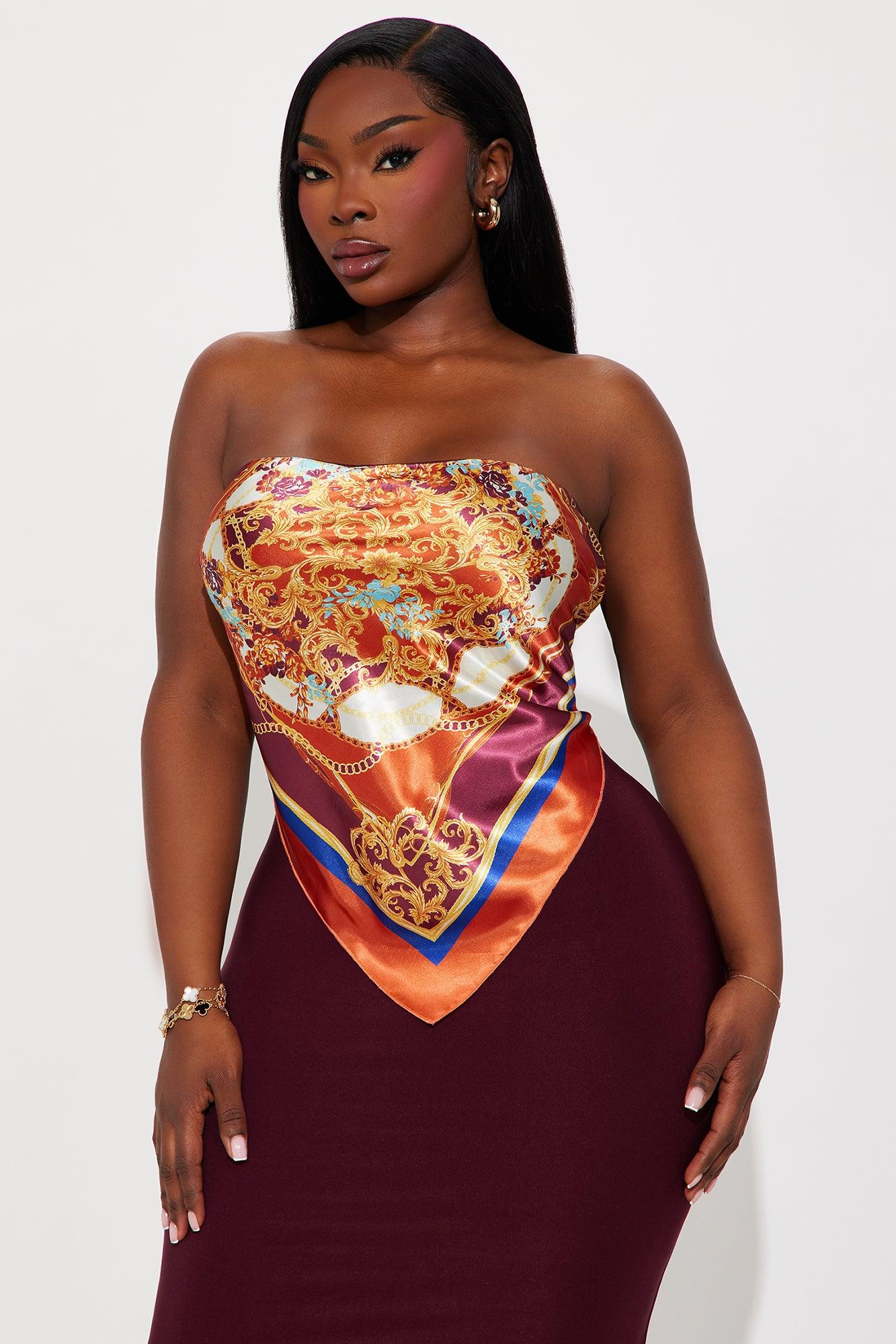 Amelia Satin Maxi Tube Dress - Burgundy Female Product Image