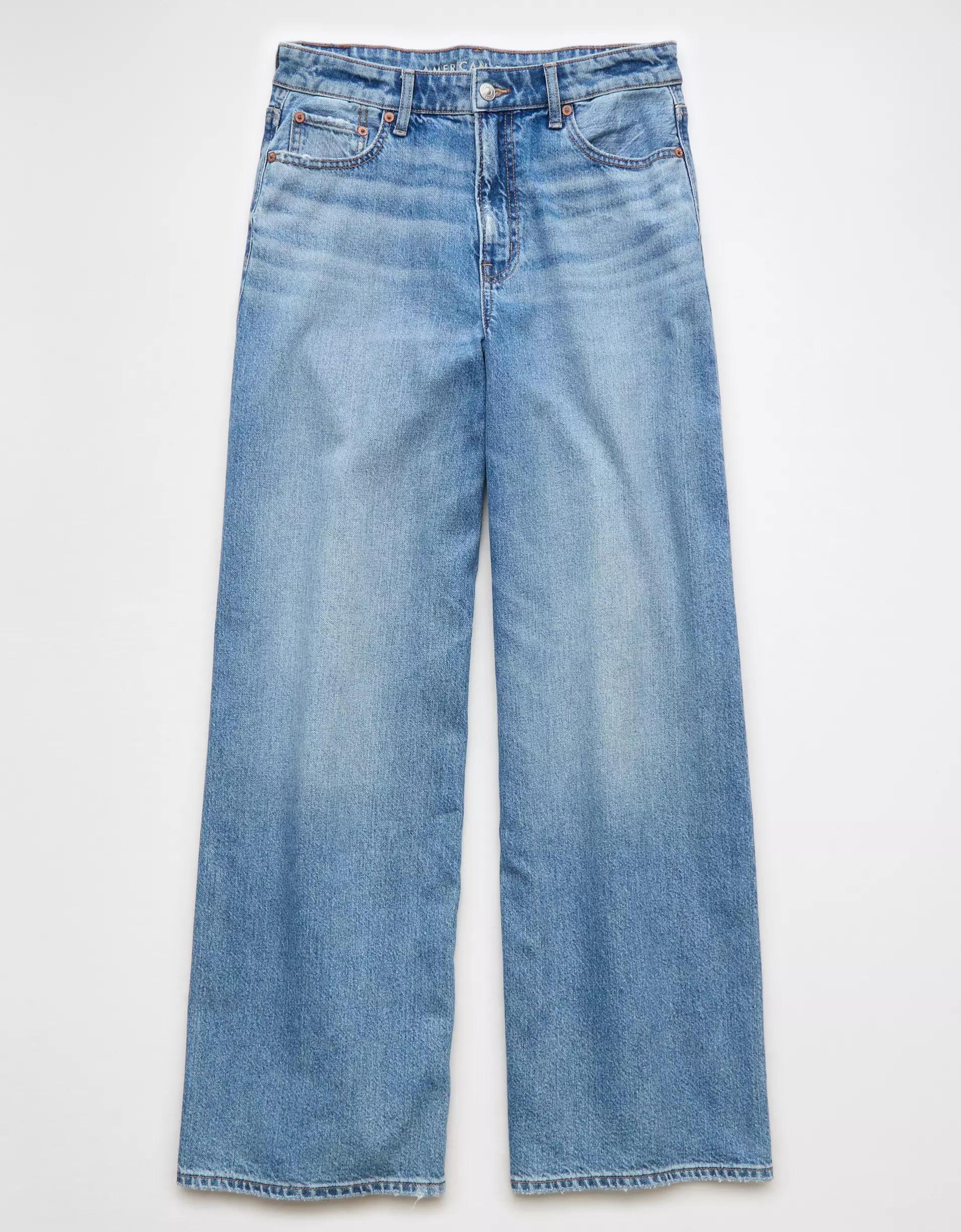 AE Strigid Super High-Waisted Ultra Wide-Leg Jean Product Image