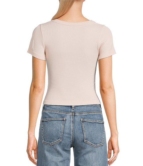 Moa Moa Short Sleeve Scoop Neck Top Product Image