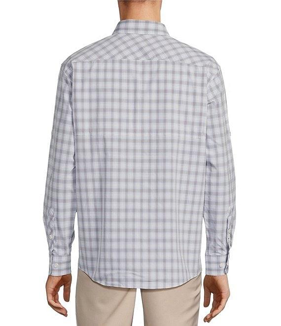 Roundtree & Yorke The Charter Performance Vented Long Sleeve Medium Plaid Fishing Sport Shirt Product Image