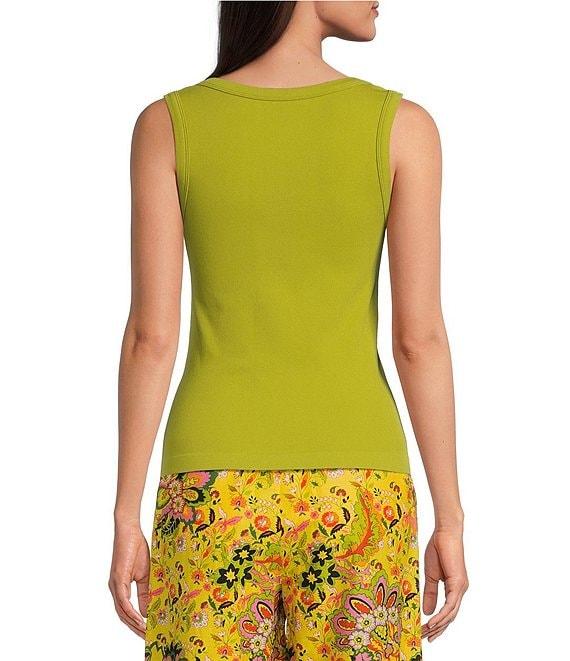 Gibson & Latimer Ribbed Knit Scoop Neck Sleeveless Tank Top Product Image
