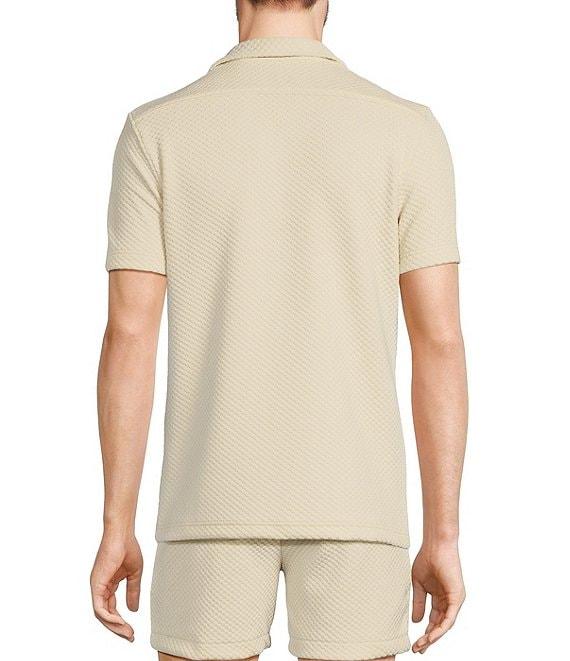 Murano Slim Fit Textured Short Sleeve Woven Camp Shirt Product Image